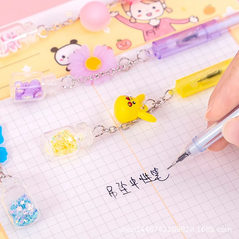 30 teile/los Nette Schmetterling Anhänger Gel Stift 0,5mm Schwarz Gel Ink Cartoon Daisy Netural Stift Schule Büro Schreibwaren Geschenke