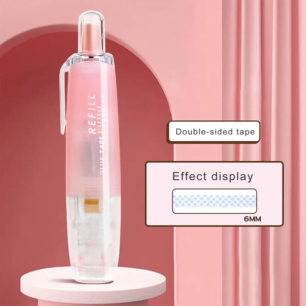 ลูกกลิ้งเทปกาวแบบยืดหดได้ลูกกลิ้งเทปสองชั้นสำหรับเครื่องจ่ายกาวสมุดติดรูปสำหรับโครงการถ่ายภาพในบ้านและโรงเรียน