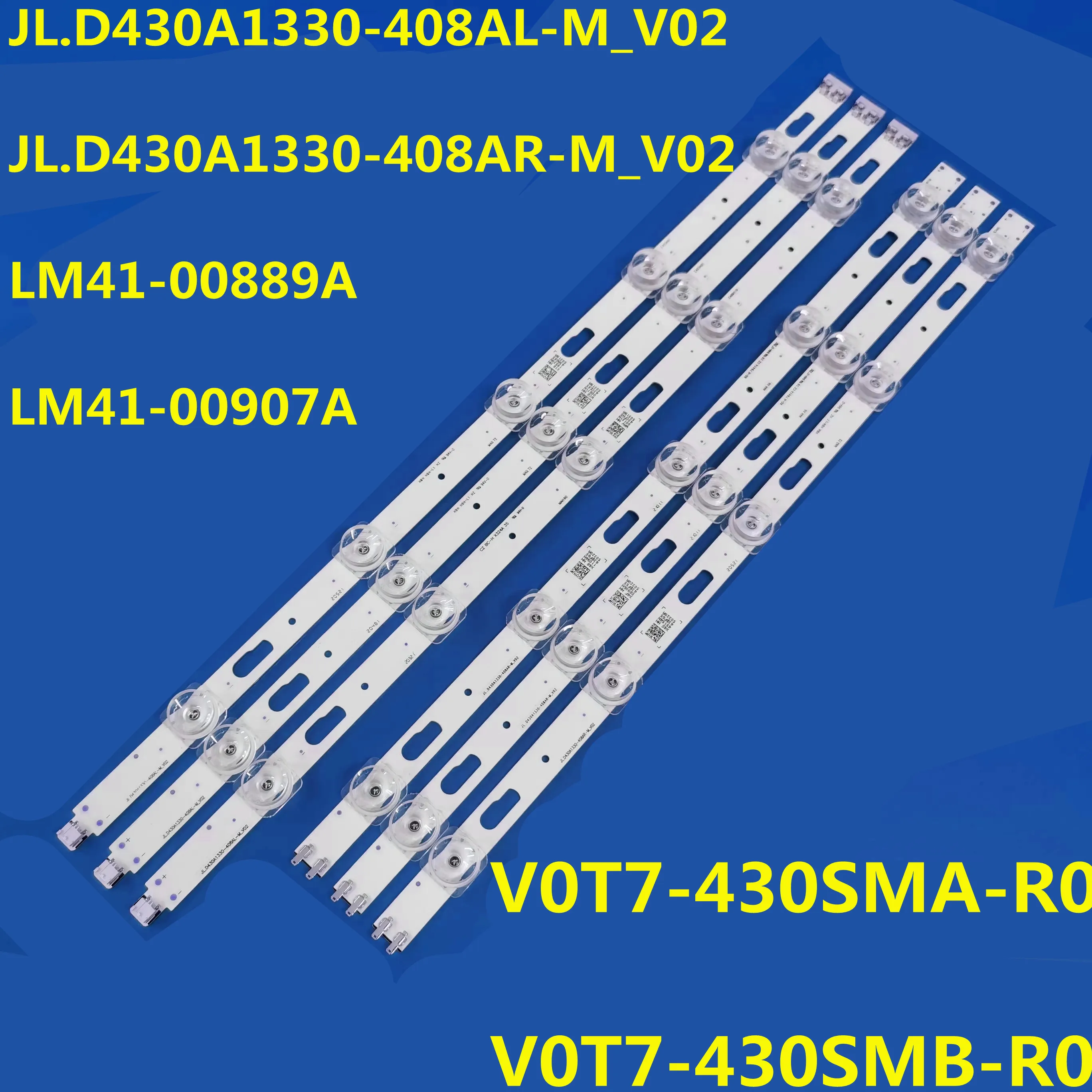 

10set LED Strip JL.D430A1330-408AL_V02 408AR-M UE43TU7000 UE43TU8300 UN43TU700D UN43TU7000 UN43TU7050 UN43TU8000 UN43TU8200