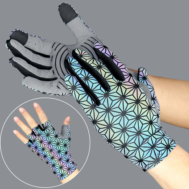 Sports Luminous Cycling Gloves Men and Women Outdoor Sports Luminous Bike Gloves