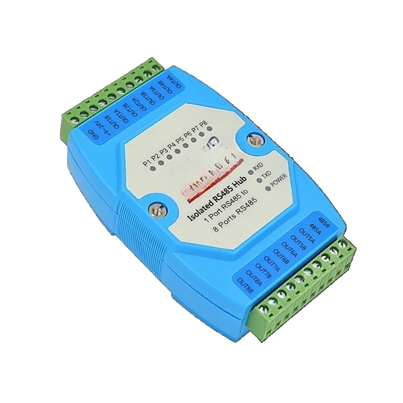 

485 Hub 8-way Repeater Splitter Signal Isolator Module 1 minute 8-port industrial grade