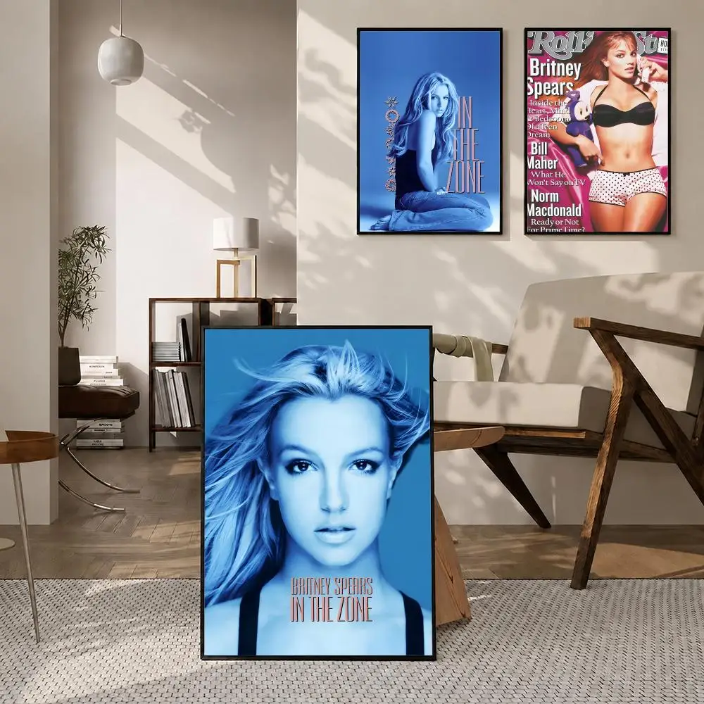 Singer Britney Spears Poster High-definition  stickers, suitable for bedroom, living room, home decoration