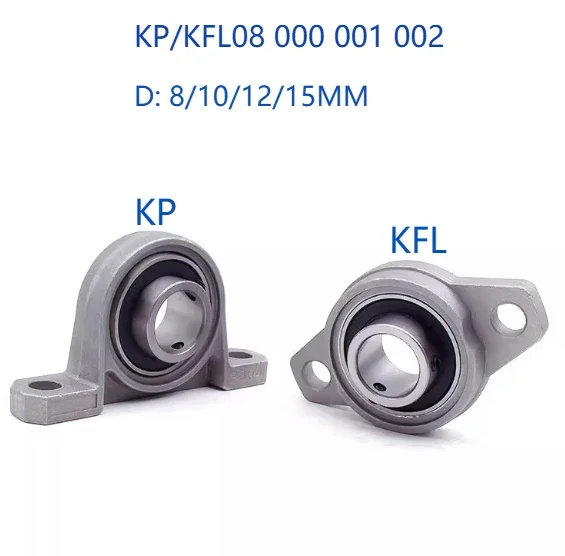 Kande Zinc alloy bearing housingKP/KFL08 000 001 002, d: 8/10/12/15MM rhombic bearing