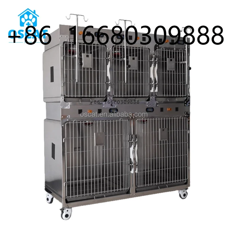 OSCAT Veterinary Equipment Veterinary infrared red light oxygen therapy pet cage vet clinic dog care home with infrared lamp