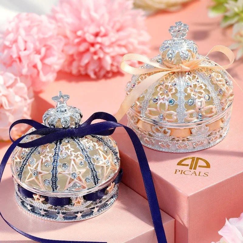 Jewelry Box Crown Proposal Diamond Ring Box Wedding Ceremony Sense Ring Box Premium Creative Wedding Gift