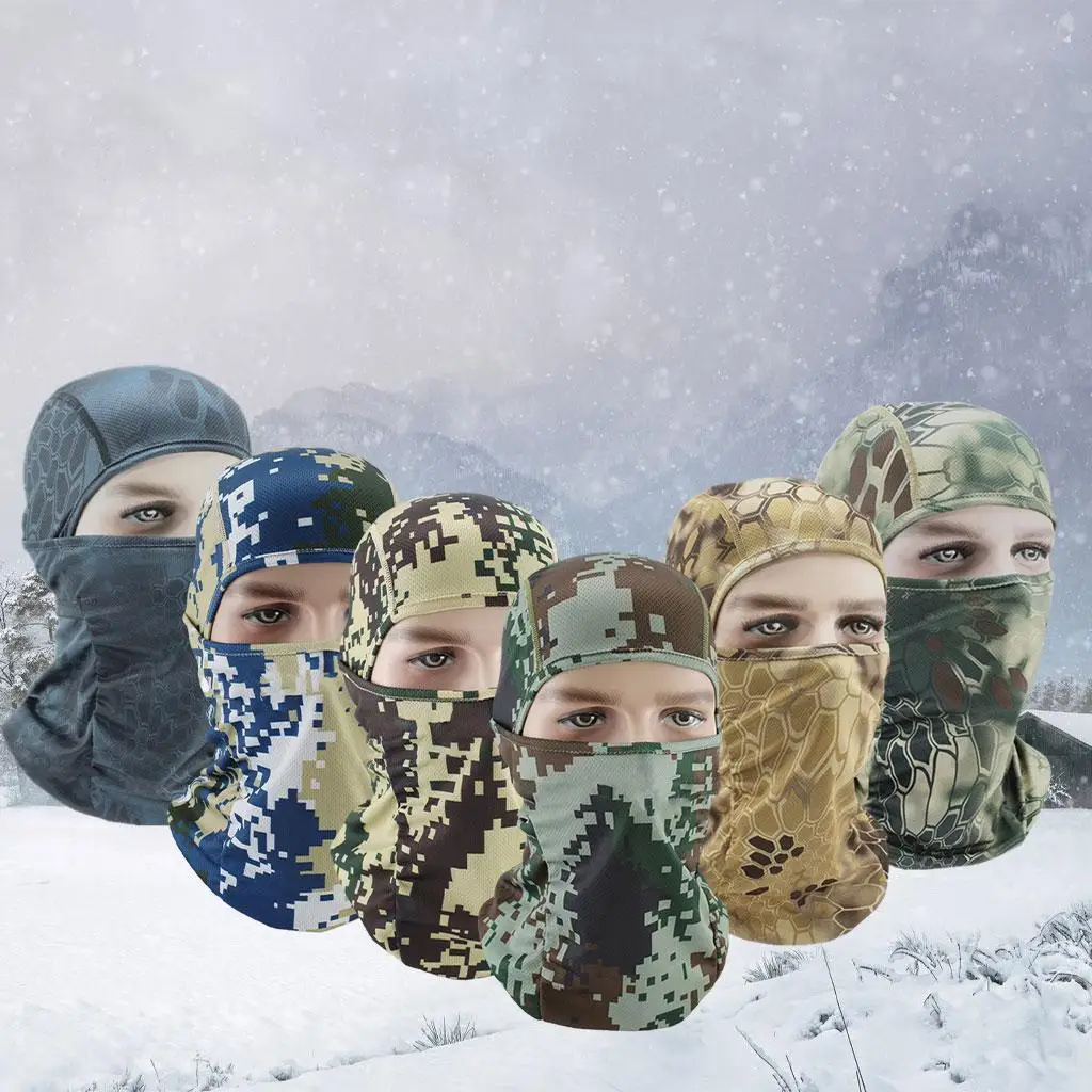 Full Face Mask Neck Hood Hat Windproof Helmet for Ski Climbing Riding Fishing