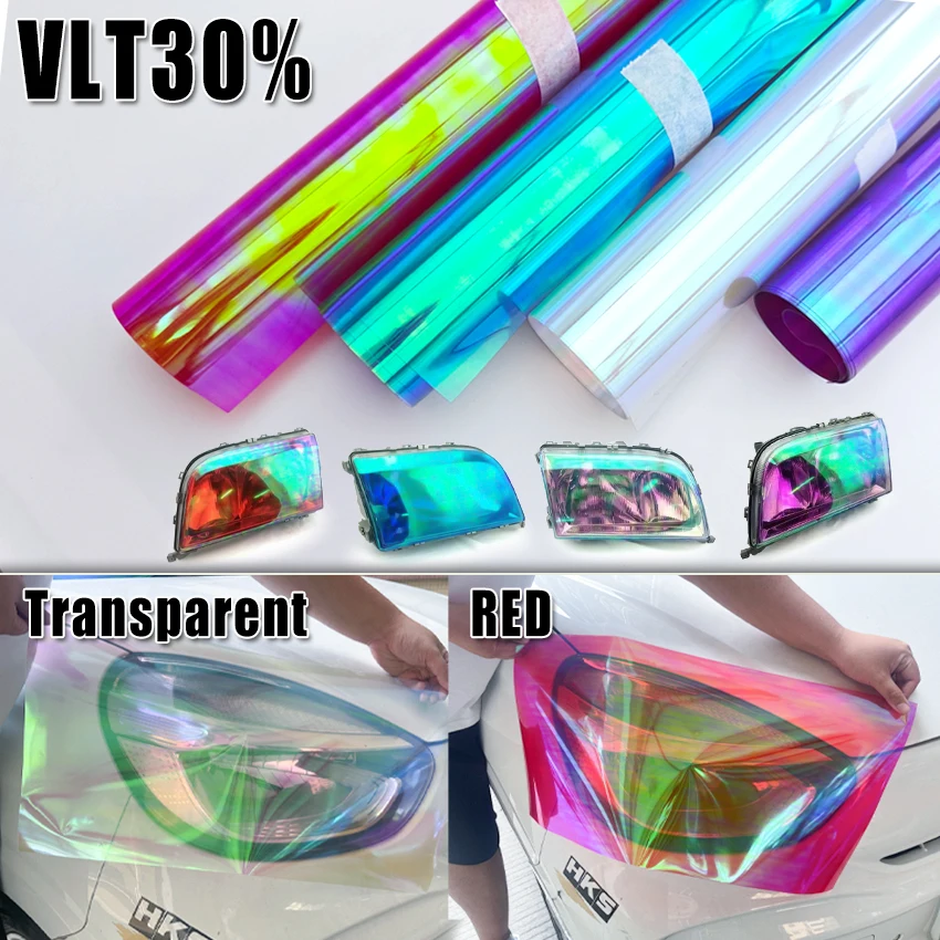 30x60 cm Purple Chameleon Light Tint Film Headlight Taillight Vinyl Wrap Color Change Sticker For BMW Accessories view 2