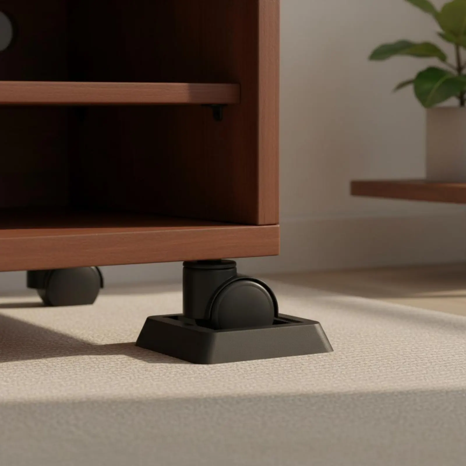 5 Pieces Furniture Wheel Holder Easy Installation Rubber Wheel Holder Rubber Floor Protector Pad Sturdy Duty for Office