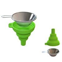 2PCS Metal UV Resin Filter Cup Funnel + 2PCS Silicone Funnel Disposable for ANYCUBIC Photon for DLP SLA 3D Printer Parts