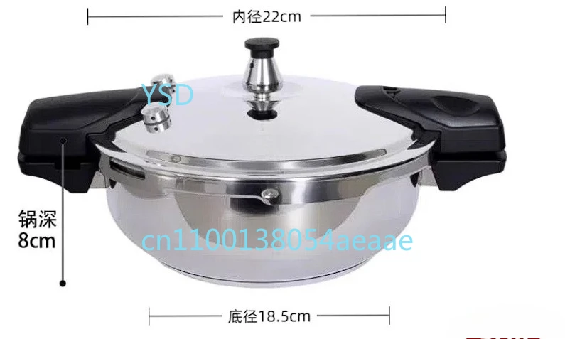 

1.8L Mini Pressure Cooker – Stainless Steel (Scratch-Resistant, High Hardness), For Gas Stove, Suitable for Boiled Fish