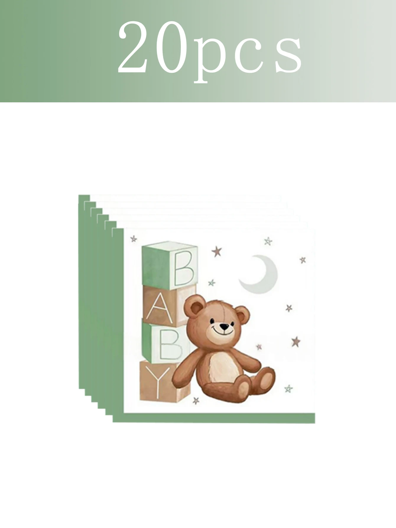 Braunbär Papier-Tablett, Pappbecher, Servietten – „Wir können warten“ Partyzubehör, Braun für Babyparty, Geburtstag, Geschlechtsenthüllung – Detail 6