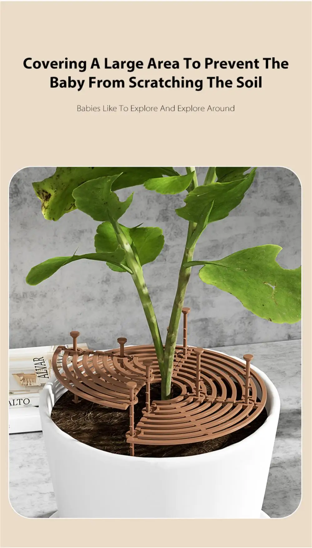 1pc Plant Pot Soil Covers Protector With Nails 19/30/52CM Potted Tools Lids Gardening Supplies Repel Cats Garden Household