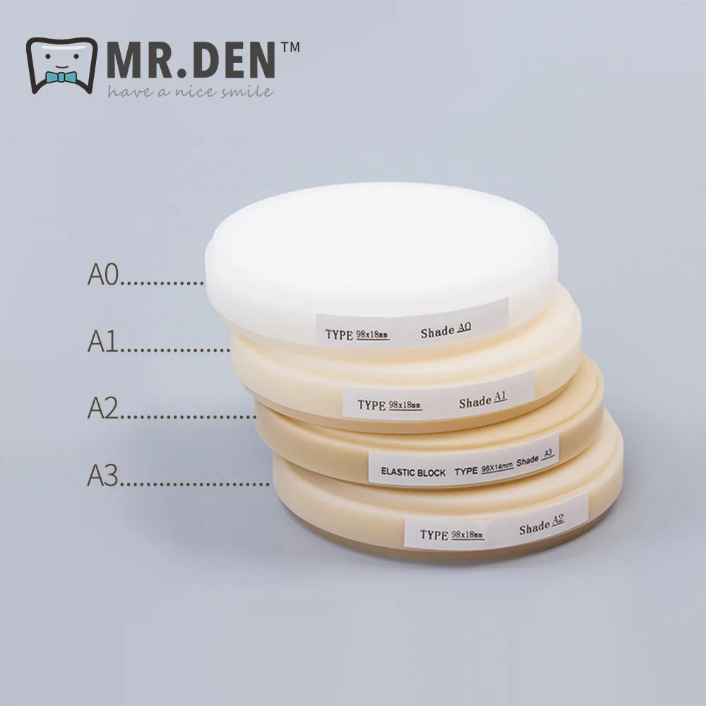 MR DEN Dental Material 5pcs PMMA Blocks CAD/CAM PMMA Blocks Monochrome Resin Lab for Temporary Crowns Make Bridge Restorations