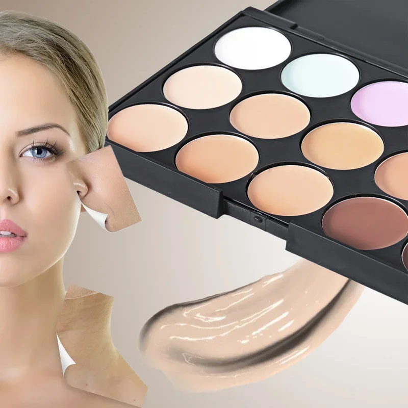 15 Colors Makeup Concealer Palette Face Contour Bronzer Foundation Cream Facial Corrector freckles makeup contour palette