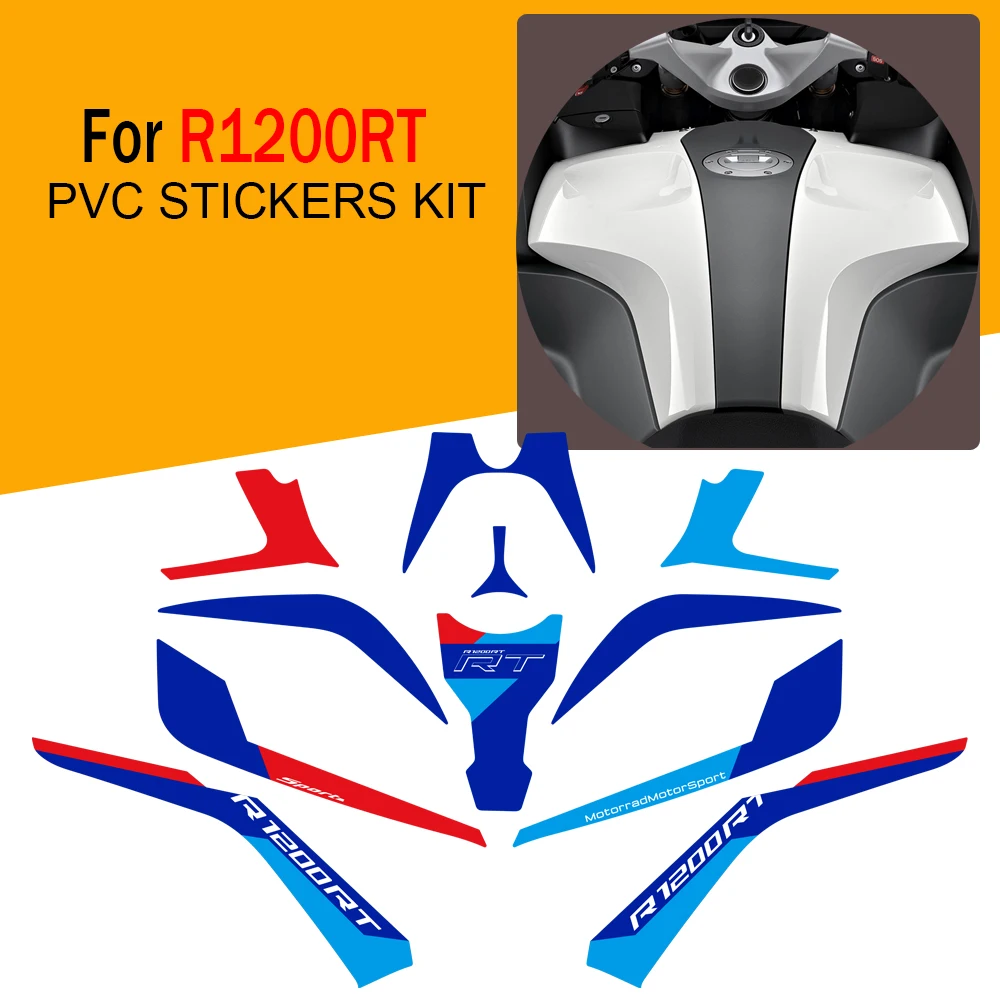 

Motorcycle For BMW R1200RT R 1200 RT Stickers Protector Tank Pad Tail Panniers Luggage Cases Trunk Fairing Fender Decal Kit