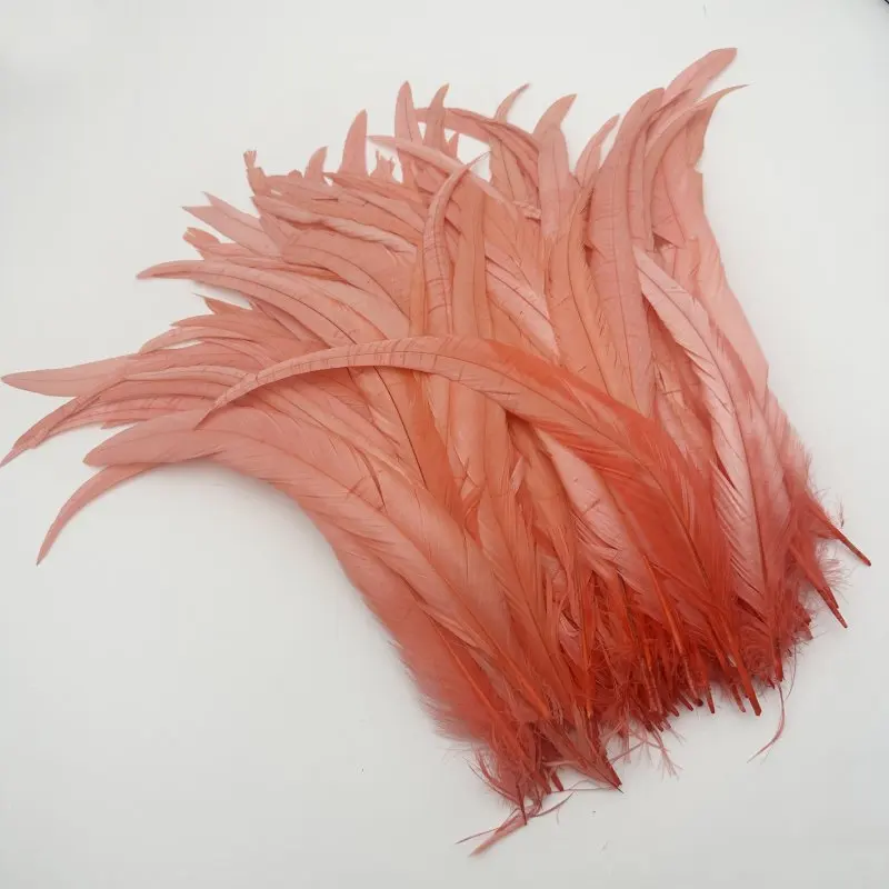 Wholesales 500PCS Rooster Tail Feathers Macaron Color 14-16inches 25-30CM 30-35CM 35-40CM For Colored  Costume&Mask
