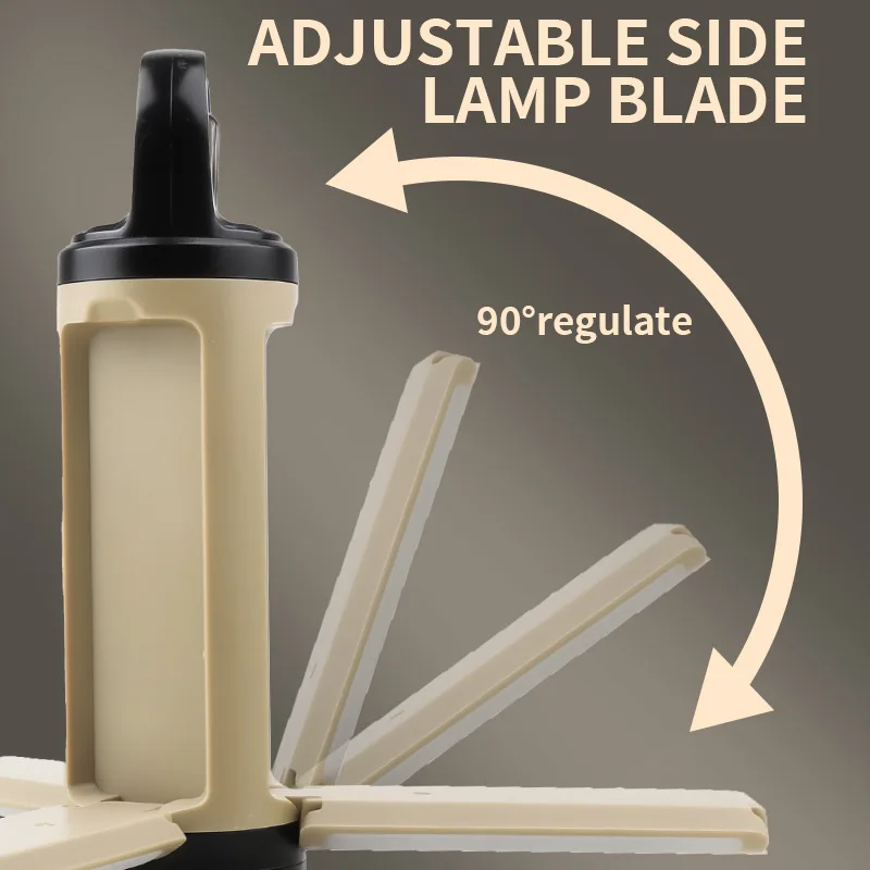 New Portable Hanging Camping Light Can Be Folded 90 Degrees Three-leaf Light Outdoor Multi-function Emergency Camping Lights