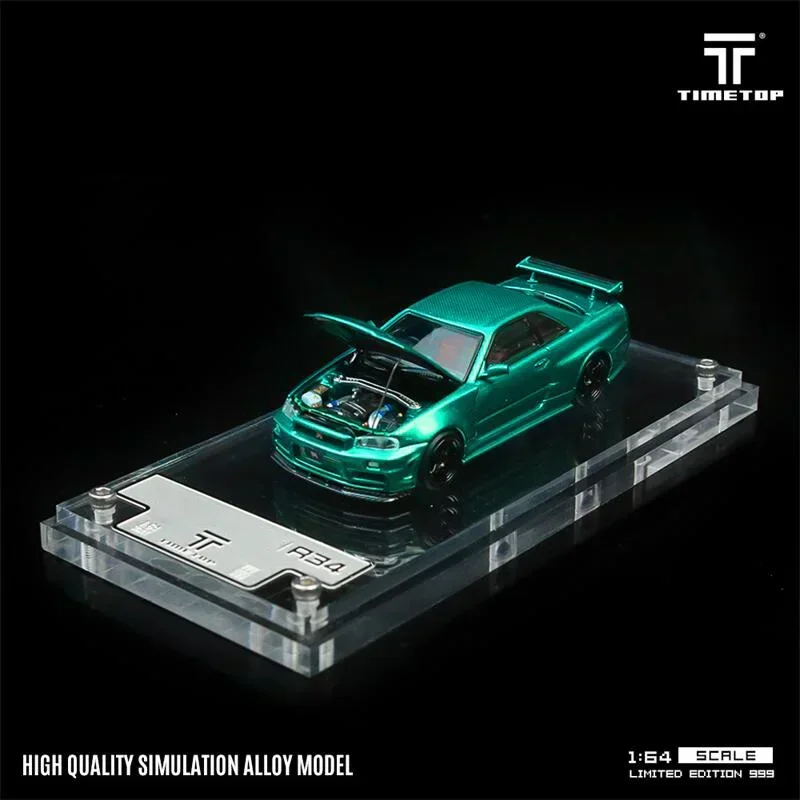 Time Top 1:64 GTR R34 Metallic green limited999 Diecast Model Car