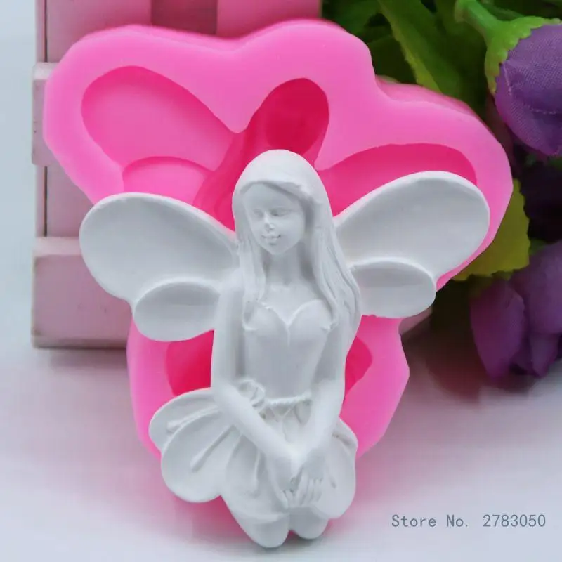 Fairy Angel Cake Silicone Mold Chocolate Fondant Cupcake Mould DIY Crafts Decoration Baking Tools Cake Mold