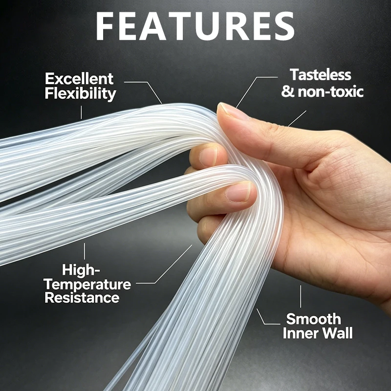 Transparent Flexible Silicone Tube ID 0.5-4mm Food Grade Nontoxic Pressure Resistant Leakproof Temp Resistant Hose