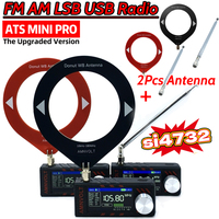 ATS Mini Pro SI4732 Full Band DSP Radio LSB USB AM FM FM Radio HF SW MW VHF Receiver All Band Radio Receiver with 2Pcs Antenna