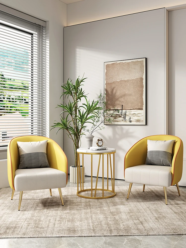 

Single person sofa chair small apartment leisure single balcony single hotel creative armrest to discuss leisure chairs