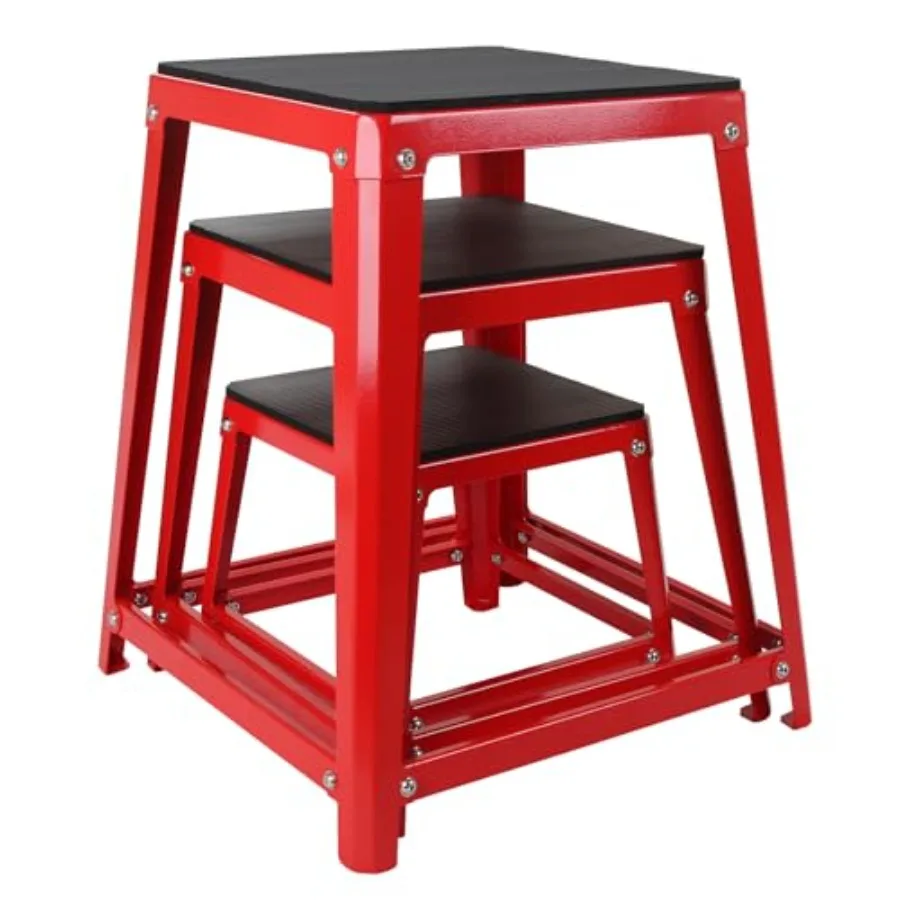 

Plyometric Boxes for Jumping: Durable Wood Black Non-Slip Surface Stackable Design