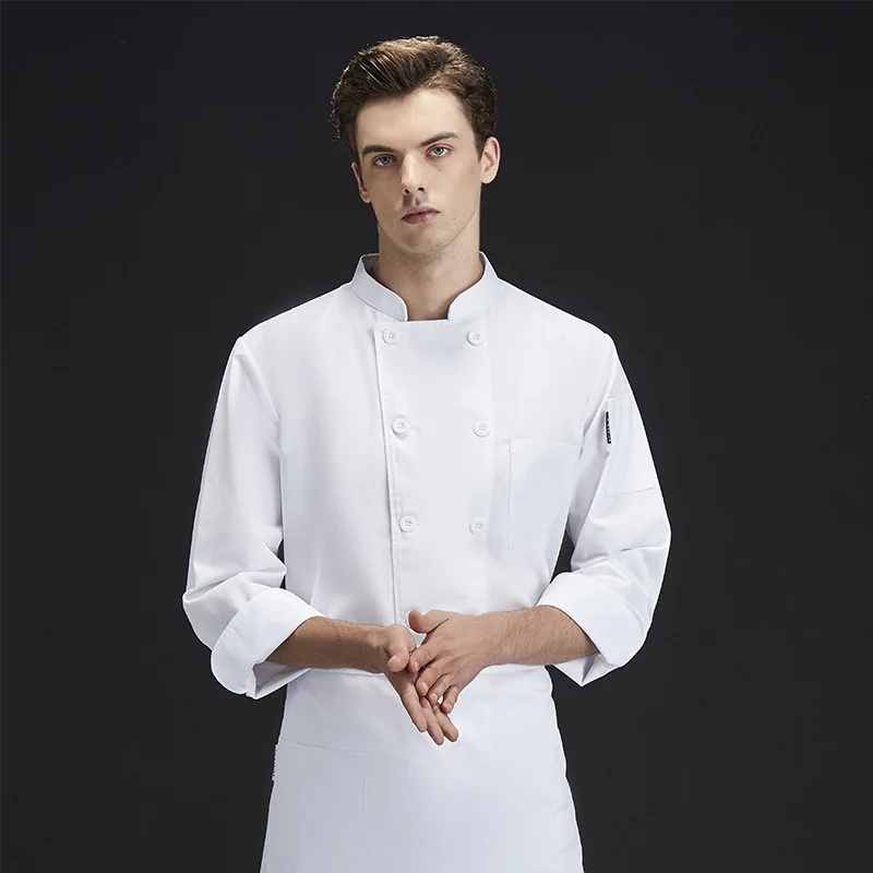 Uniforme da cuoco manica lunga autunno e inverno Star Hotel tuta da cuoco torta cottura cucina e mensa uniforme da uomo