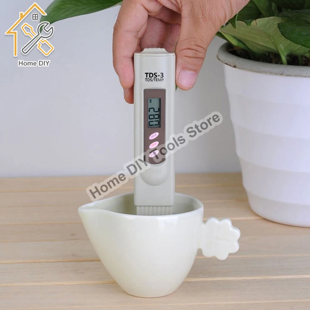 TDS-3 Meter Temperature Tester pen 3 In1 Function Conductivity Water Quality Measurement Tool TDS&EC Tester 0-9990ppm 2%