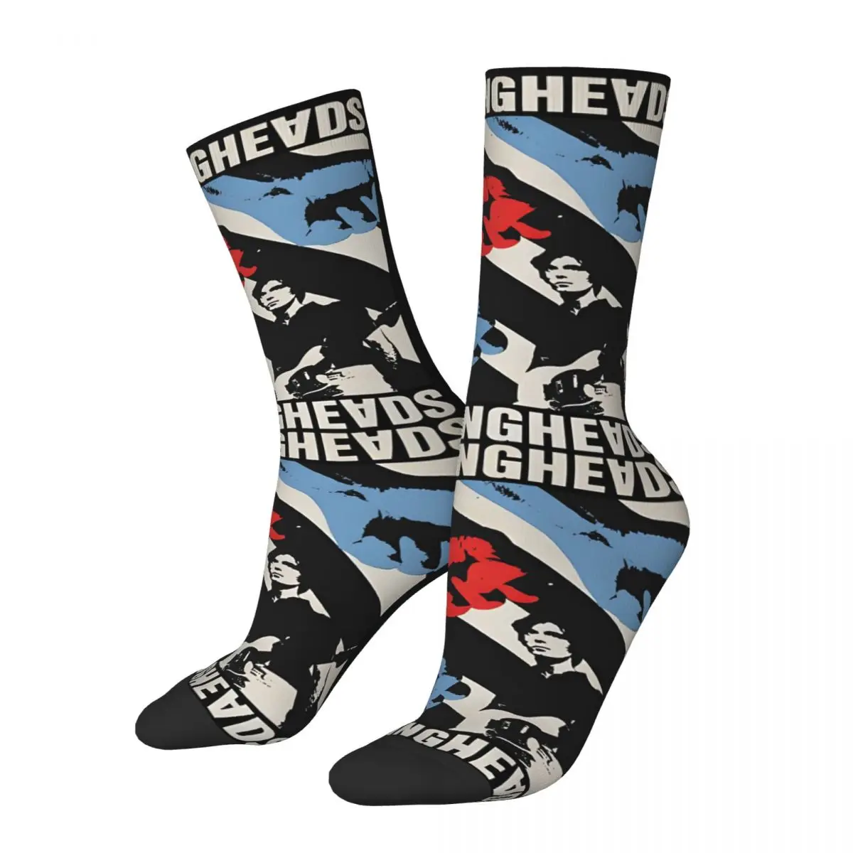 Vintage Vintage Concert Music Men's compression Socks Unisex Talking Heads Harajuku Seamless Printed Novelty Crew Sock