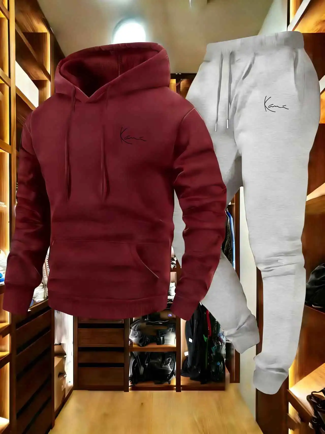 Men's casual sportswear, men's and women's daily matching hoodie, 2026 hoodie set, trendy