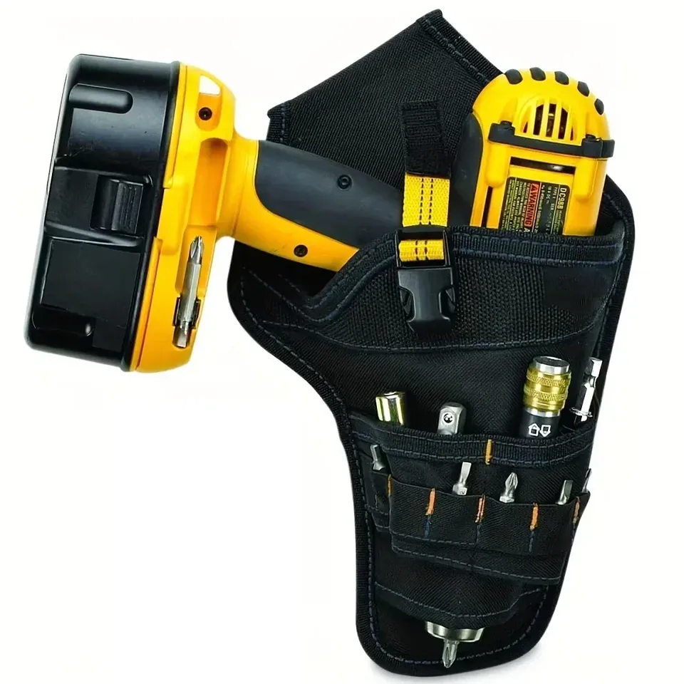  Power Tool Holster Cordless Drill Holster/Single Hook with Metal Clip for Easy Attachment 