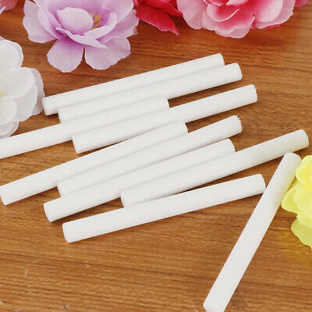 50pcs Car Humidifier Oil Diffuser Cotton Stick Swab Scent Sponges Refill Sticks Filter Freshener Vent Aroma Essential Oils Spong