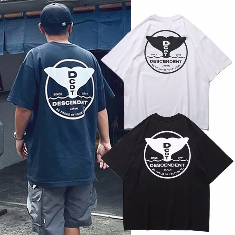 

2023 DESCENANT Hidden Exclusive T-Shirt Loose DCDT Print Short Sleeve T-Shirt TX924