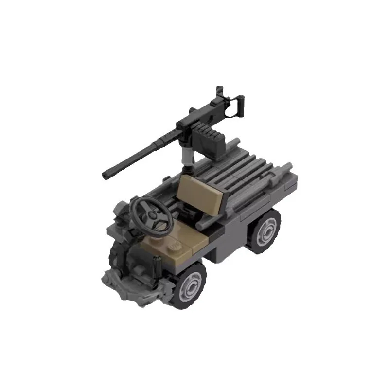 MOC- 109313   Bloco de construção de veículo blindado modelo m274 veículo de transporte série militar presente criativo conjunto de construção de quebra-cabeça