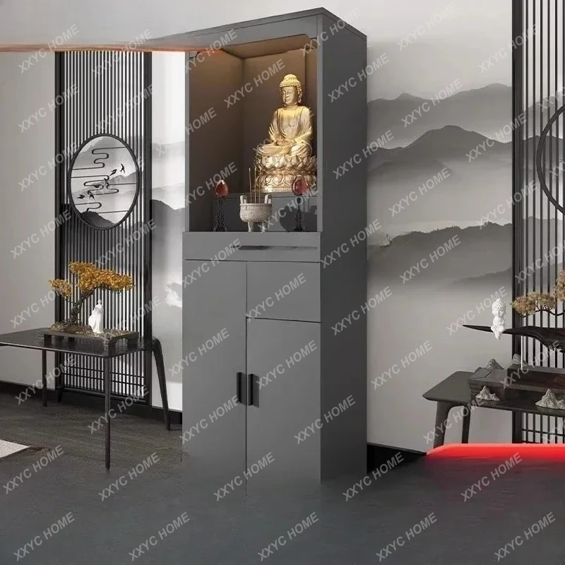 ls 42Chinese Buddhist table cabinet with door altar offering table