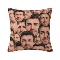 Decorative Pillow Covers Fernando Alonso Head Merchandise Home Funny Pillow Case Cover Zipper Multi-Size