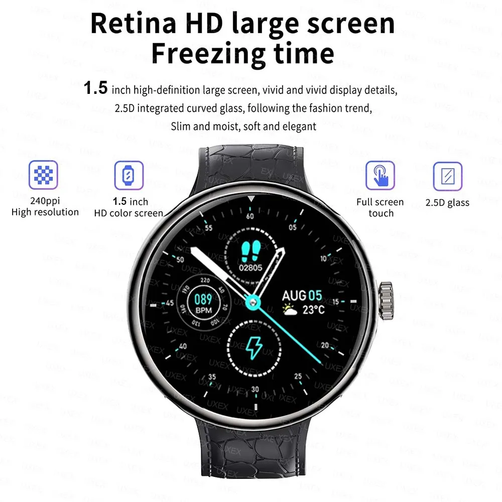 Fashion Plus Smartwatch Masculinos عرض كامل الشاشة اليوم هدية مكالمة لاسلكية الصحة المقتفي مخصص صور Pro ساعة السيدات الجديدة