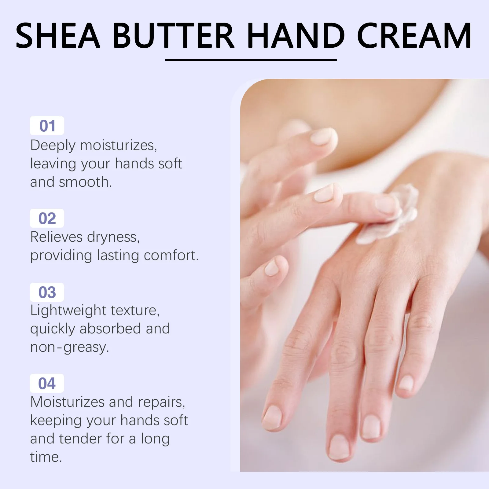 Shea Butter Vanille Handcrème Moisturizer Langdurige Geur Huid Anti Droogheid Verzachtende Huid Elasticiteit Anti Crack Crème