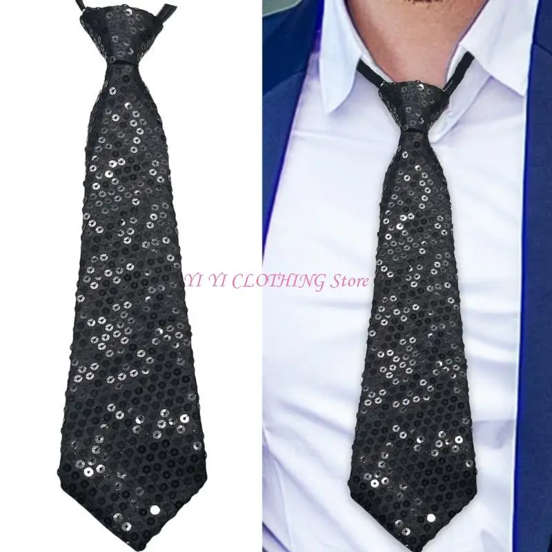 n5kf-adjustable-sequins-suspenders-and-necktie-set-for-men-with-metal-clip-for-weddings-and-theme-parties-costume-accessory