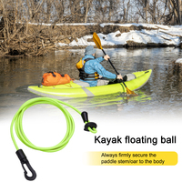 2pcs Kayak Safety Rod Leash Adjustable Portable Kayak Paddle Leash Elastic Anti-lost Easy To Use Boat Accessories