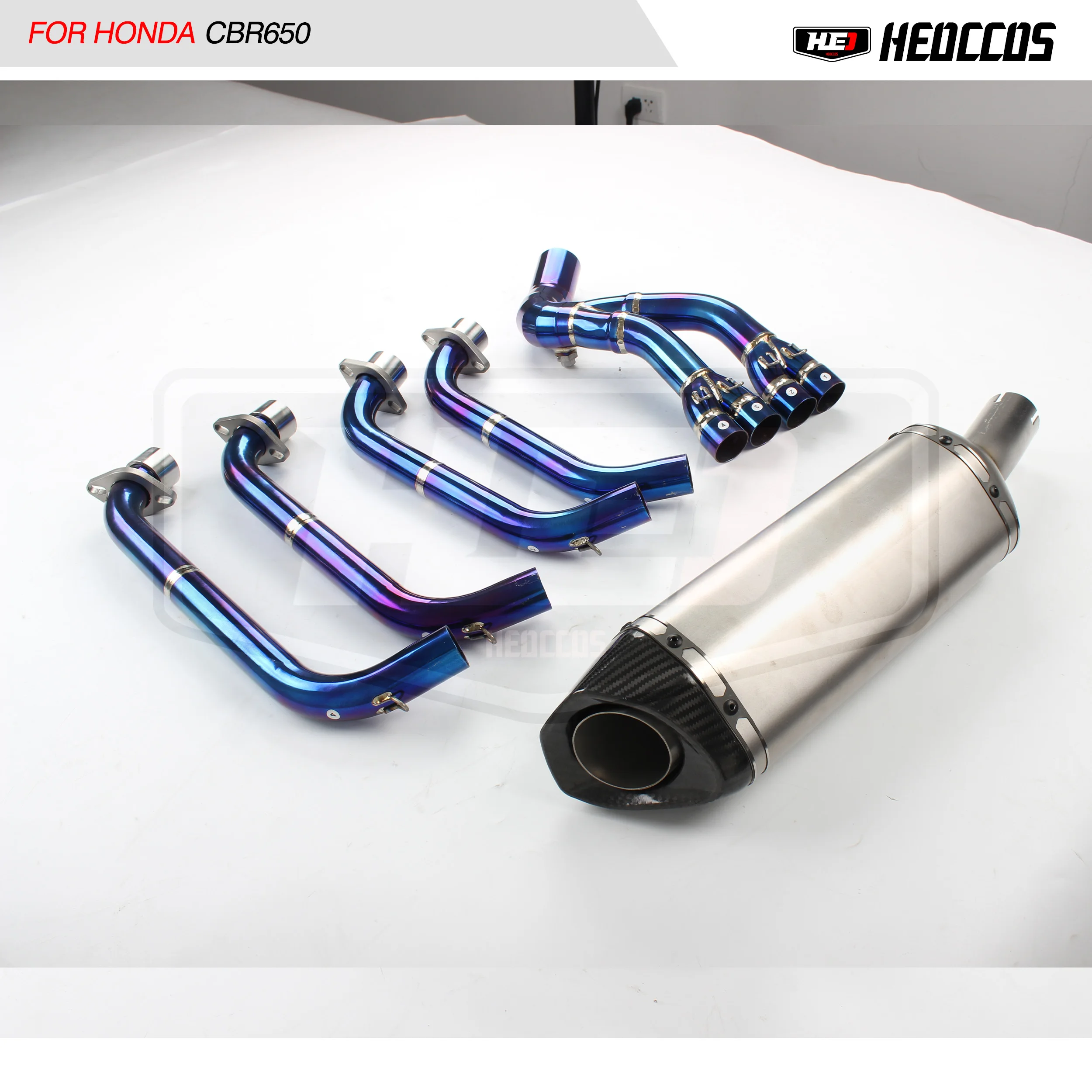 HEO Titanium Alloy For Honda CBR650R CB650R 2014+ Motorcycle Full Exhaust System Pipe cbr650 exhaust muffler front pipe