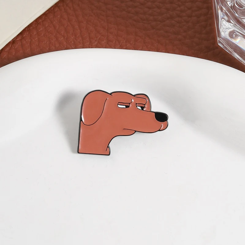 Cartoon Dachshund Head Enamel Pins Cute Dog Lover Metal Brooches Fashion Lapel Badge Backpack Clothes Jewelry Gift for Friends