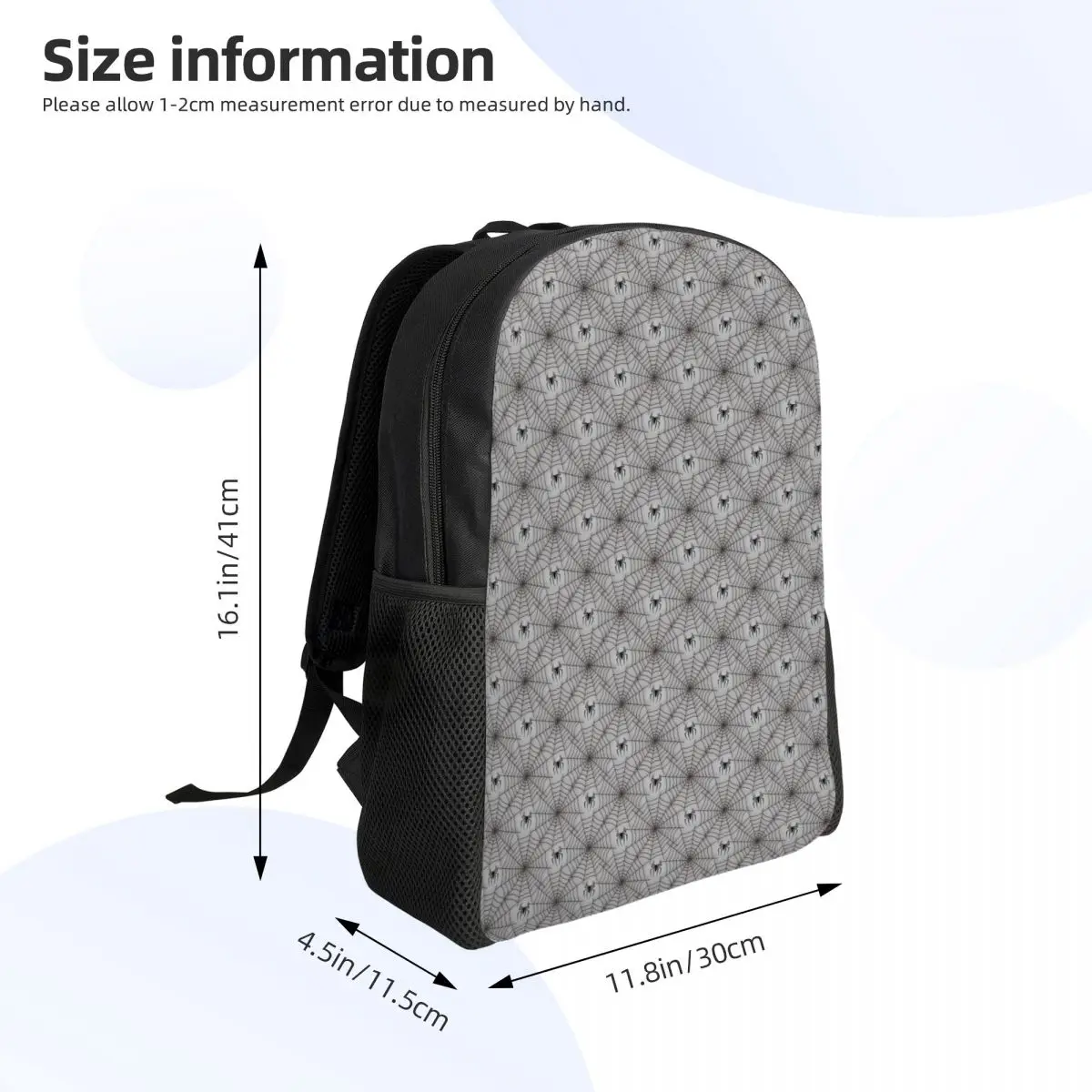 Custom Classic Spider On Web Pattern Travel Backpack Men Women School Computer Bookbag College Student Daypack Bags
