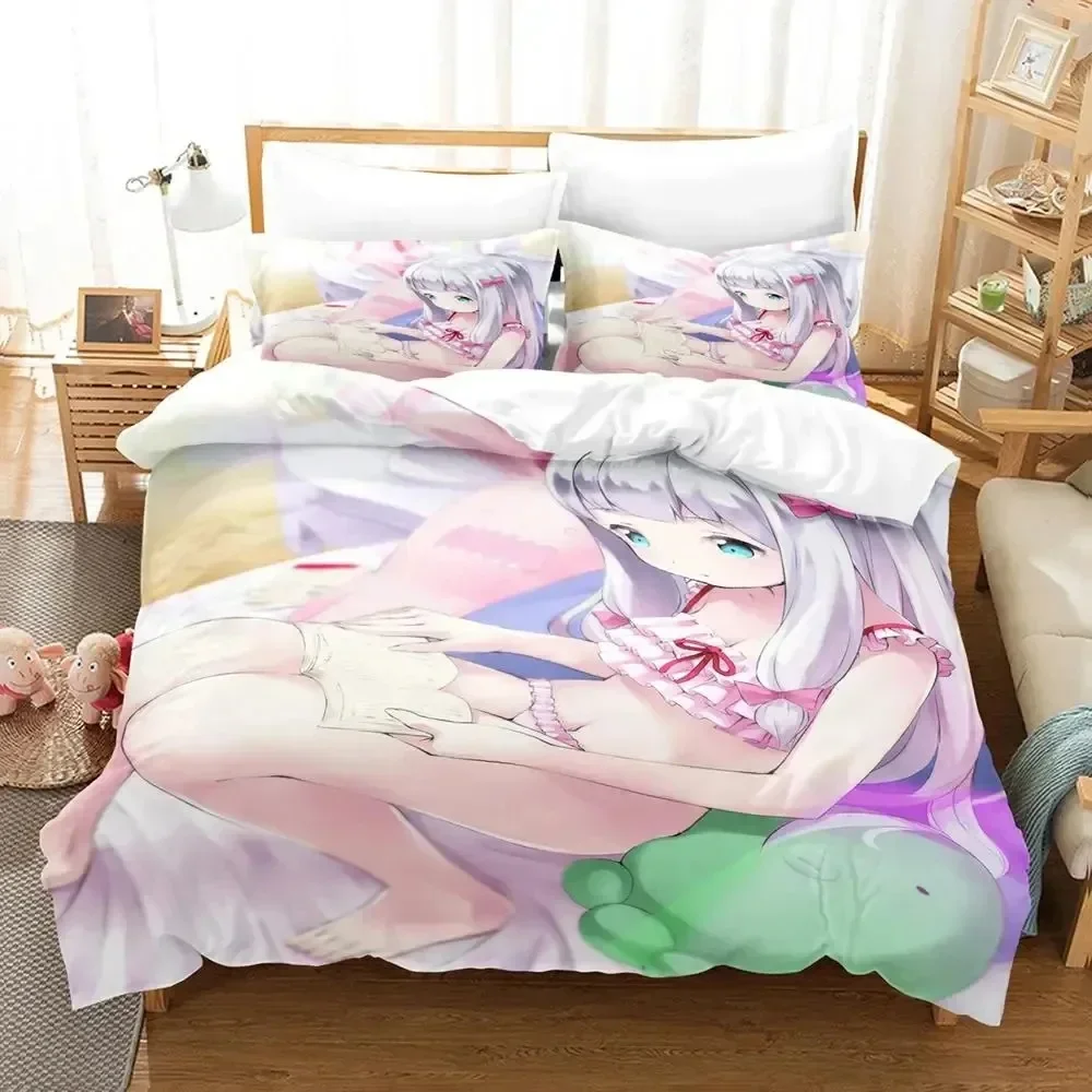 Anime Sagiri Izumi Eromanga Sensei Supplies Set Duvet Cover Set Bedding Sets Adults Bed Pillowcases No Filling Birthday Gifts