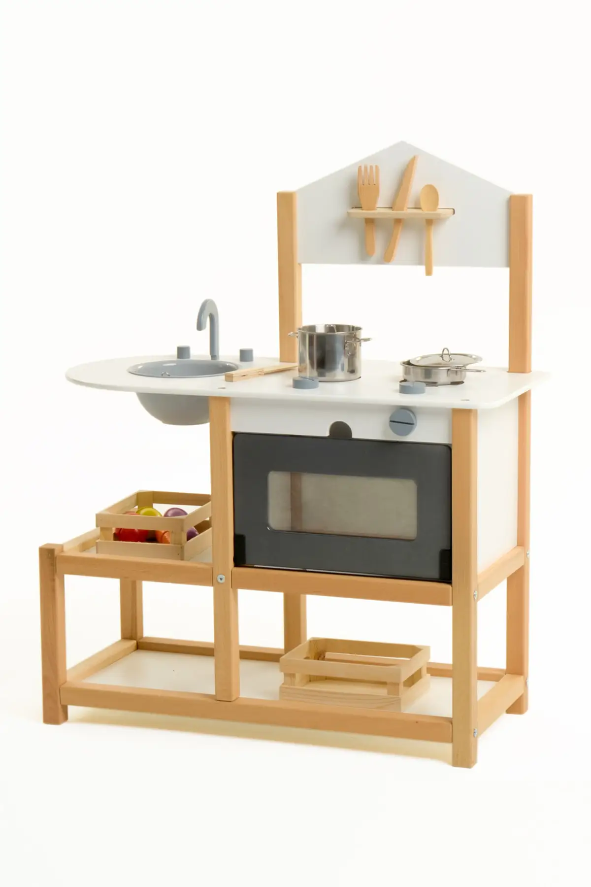 Set Dapur Mainan Pendidikan Kayu Montessori Gamba