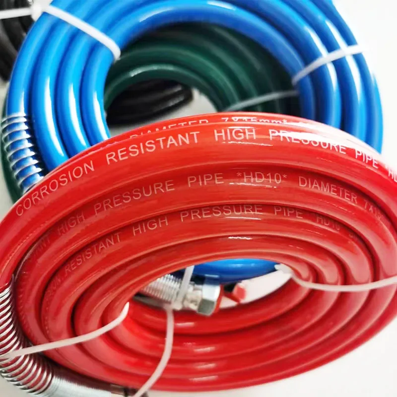 Airless Paint Spray Hose High Pressure Fiber Pipe 60MPa 8700PSI Water Cleaning Hose BSP1/4" Interface Airless Sprayer Paint Hose