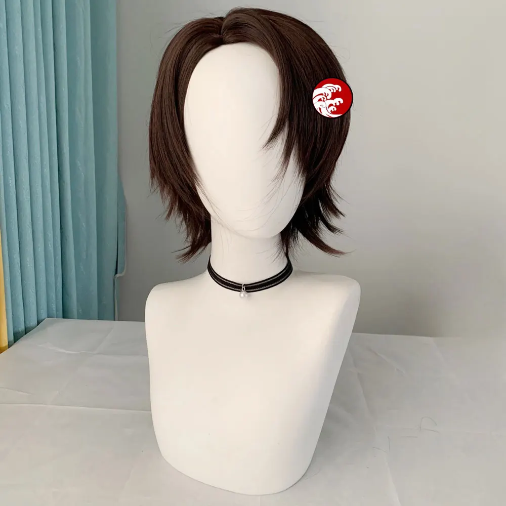 Spiel Limbus Company Heathcliff Cosplay Perücke Braun Kurze Haare Männer Anime Halloween Party Karneval Rolle Spielen Requisiten Synthetische Perücken