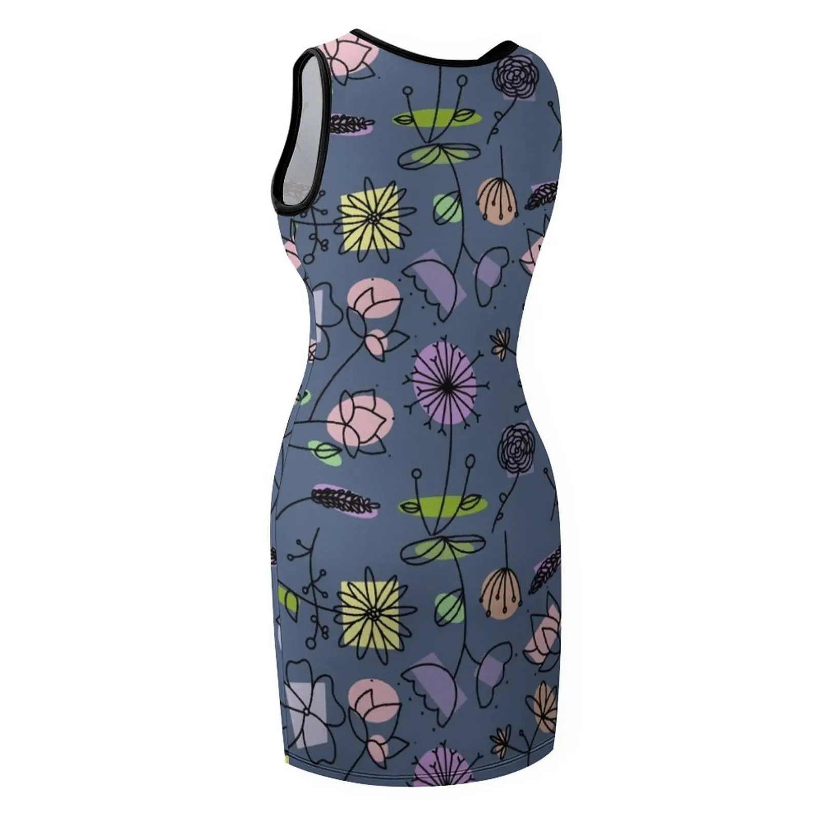 Ärmelloses Sommerkleid mit Blumenmuster, Strandkleid für Damen, Sommerkleid für Damen, 2025, Kleid für Damen