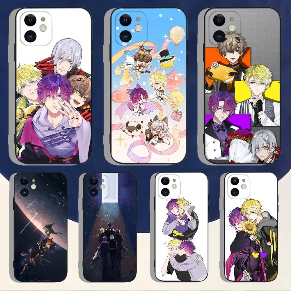 

Vtuber NOCTYX Fulgur Ovid Phone Case For iPhone 16,15,14,13,12,11,Pro,Max,Plus,X,XS,XR,SE,8,7,Mini,Soft Silicone Black Case